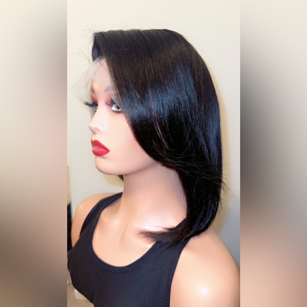 12” Human Hair Bob Wig - Picture 16 of 16